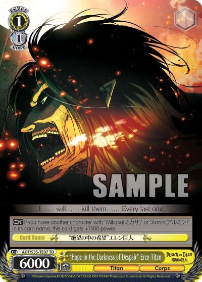 "Hope in the Darkness of Despair" Eren TItan (AOT/S35-TE07 TD) (Attack on Titan)