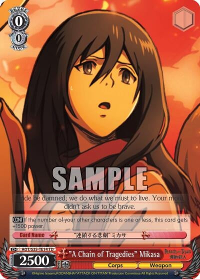 "A Chain of Tragedies" Mikasa (AOT/S35-TE14 TD) (Attack on Titan)
