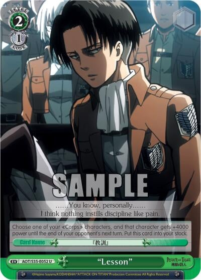 Image for "Lesson" (AOT/S35-E052 U) (Attack on Titan) - Weiss Schwarz