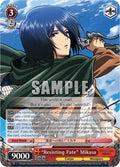 Image for "Resisting Fate" Mikasa (AOT/S35-E057 RR) (Attack on Titan) - Weiss Schwarz