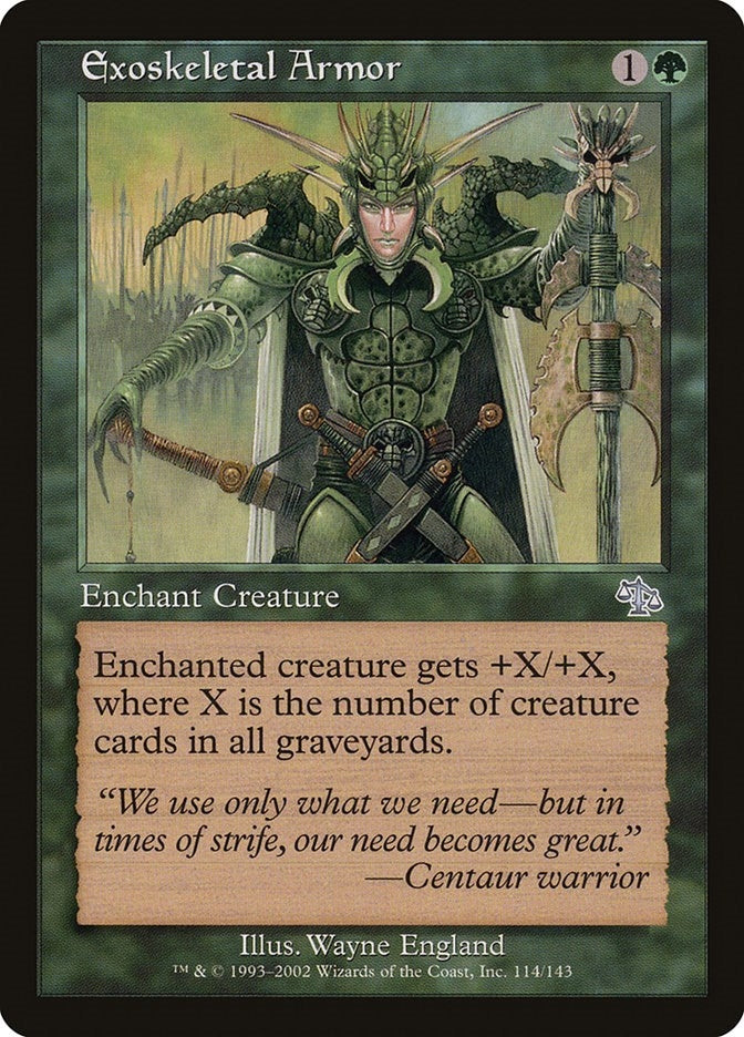 Image for Exoskeletal Armor (114) (Judgment) - Magic: The Gathering