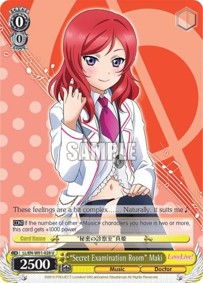 Image for "Secret Examination Room" Maki (LL/EN-W01-028 U) (Love Live! DX) - Weiss Schwarz