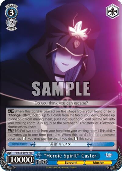 Image for "Heroic Spirit" Caster (FS/S34-E076 RR) (Fate/stay night [Unlimited Blade Works]) - Weiss Schwarz