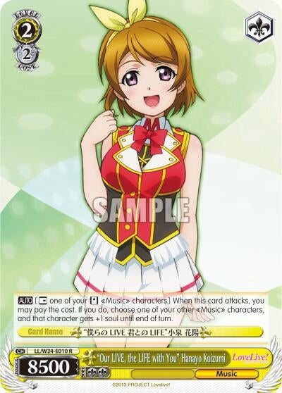 Image for "Our LIVE, the LIFE with You" Hanayo Koizumi (LL/W24-E010 R) (Love Live!) - Weiss Schwarz