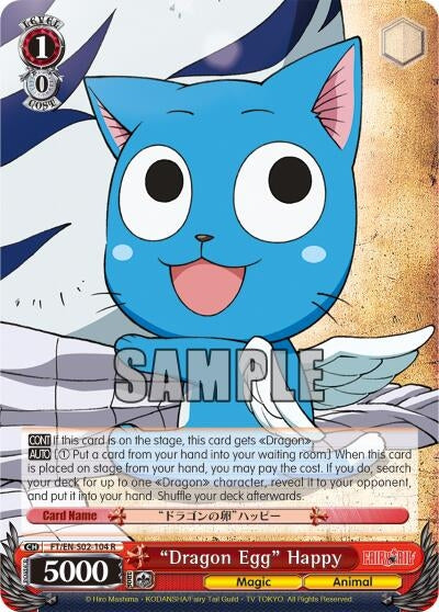 Image for "Dragon Egg" Happy (FT/EN-S02-104 R) (Fairy Tail ver.E) - Weiss Schwarz