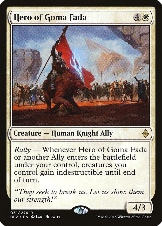 Image for Hero of Goma Fada (31) (Battle for Zendikar) - Magic: The Gathering