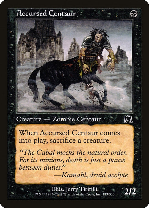 Image for Accursed Centaur (123) (Onslaught) - Magic: The Gathering
