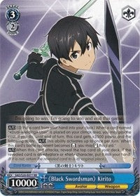 Image for "Black Swordsman" Kirito (SAO/S20-E077 RR) (Sword Art Online) - Weiss Schwarz
