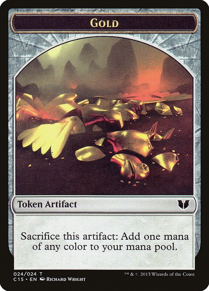 Image for Gold // Knight (Vigilance) Double-Sided Token (24 // 5) (Commander 2015) - Magic: The Gathering