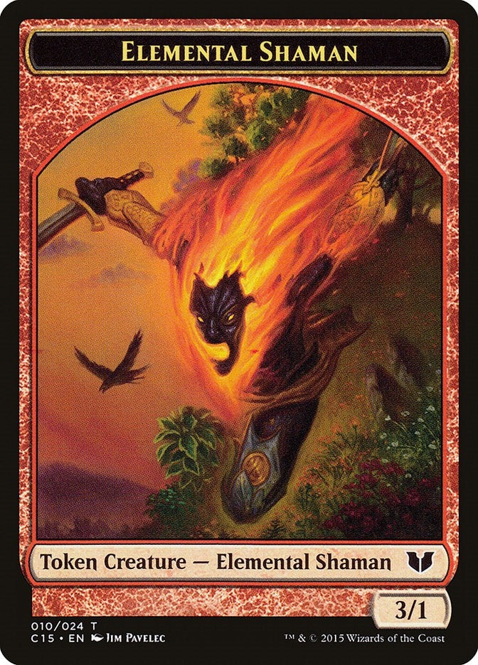 Image for Elemental Shaman // Shapeshifter Double-Sided Token (10 // 1) (Commander 2015) - Magic: The Gathering
