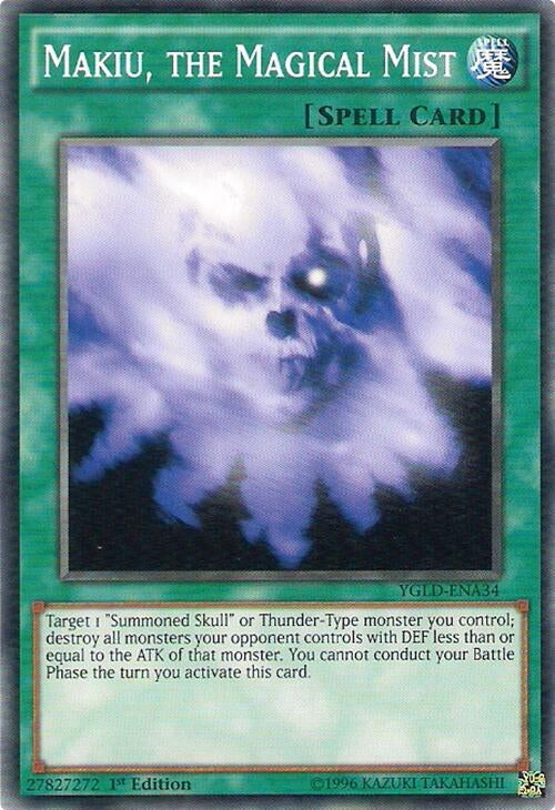 Image for Makiu, the Magical Mist (YGLD-ENA34) (YGLD) - YuGiOh