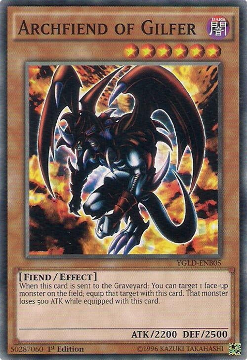 Image for Archfiend of Gilfer (YGLD-ENB05) (YGLD) - YuGiOh