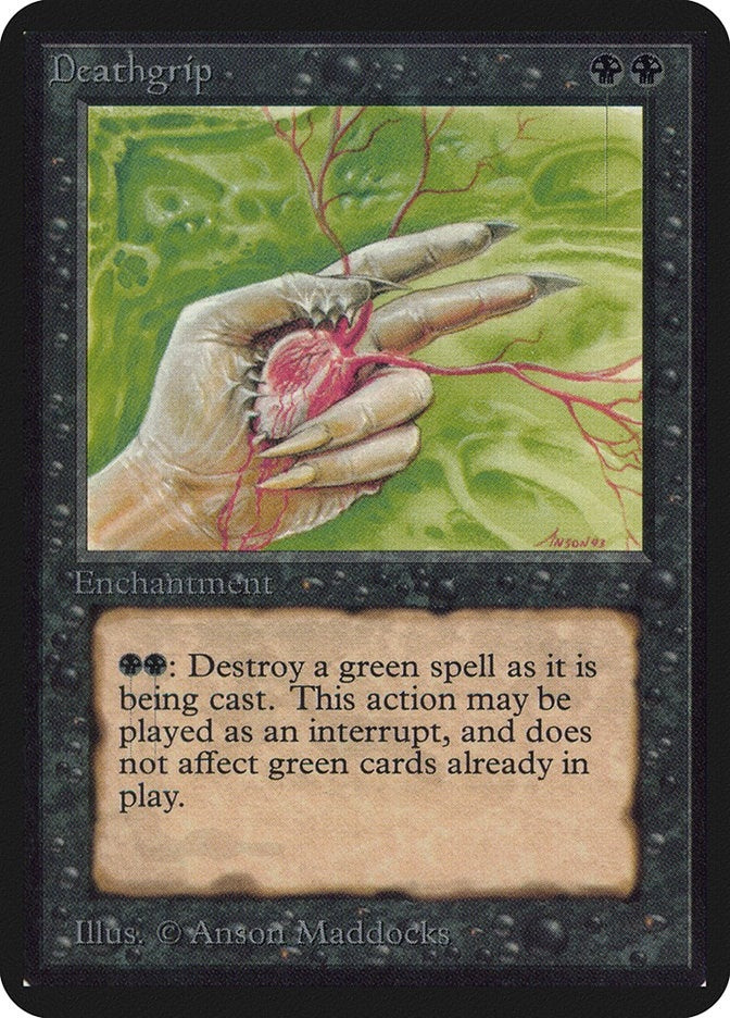 Image for Deathgrip (Alpha Edition) - Magic: The Gathering