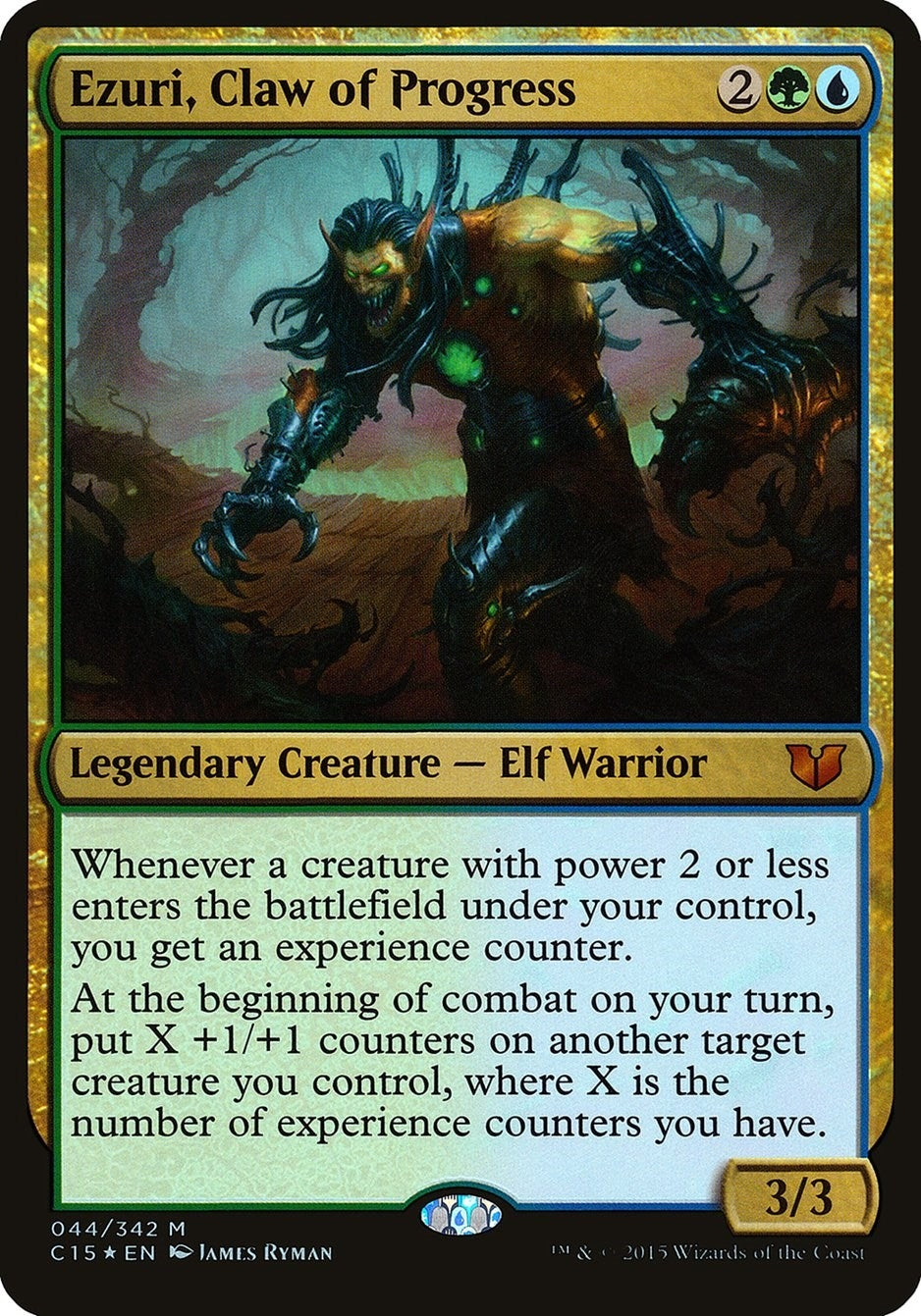 Image for Ezuri, Claw of Progress (Commander 2015) (44) (Oversize Cards) - Magic: The Gathering