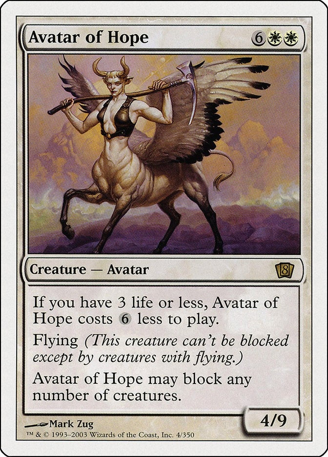 Image for Avatar of Hope (4) (8th Edition) - Magic: The Gathering