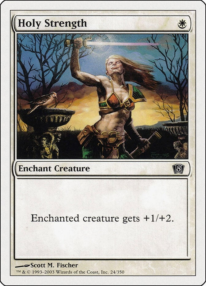 Image for Holy Strength (24) (8th Edition) - Magic: The Gathering