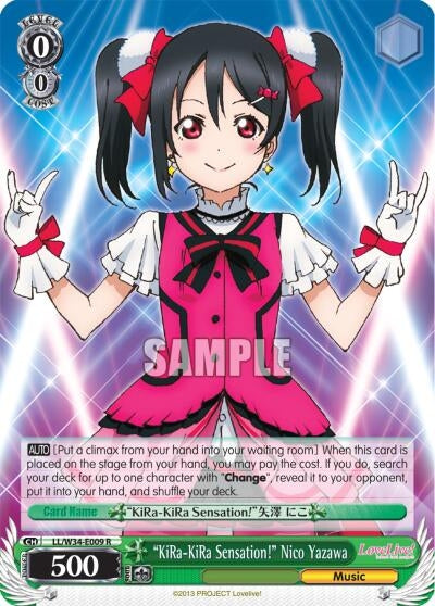 Image for "KiRa-KiRa Sensation!" Nico Yazawa (LL/W34-E009 R) (Love Live! Vol. 2) - Weiss Schwarz