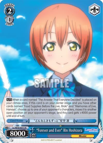 Image for "Forever and Ever" Rin Hoshizora (LL/W34-E072 R) (Love Live! Vol. 2) - Weiss Schwarz