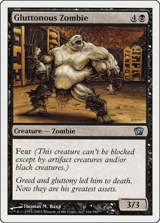 Image for Gluttonous Zombie (136) (8th Edition) - Magic: The Gathering