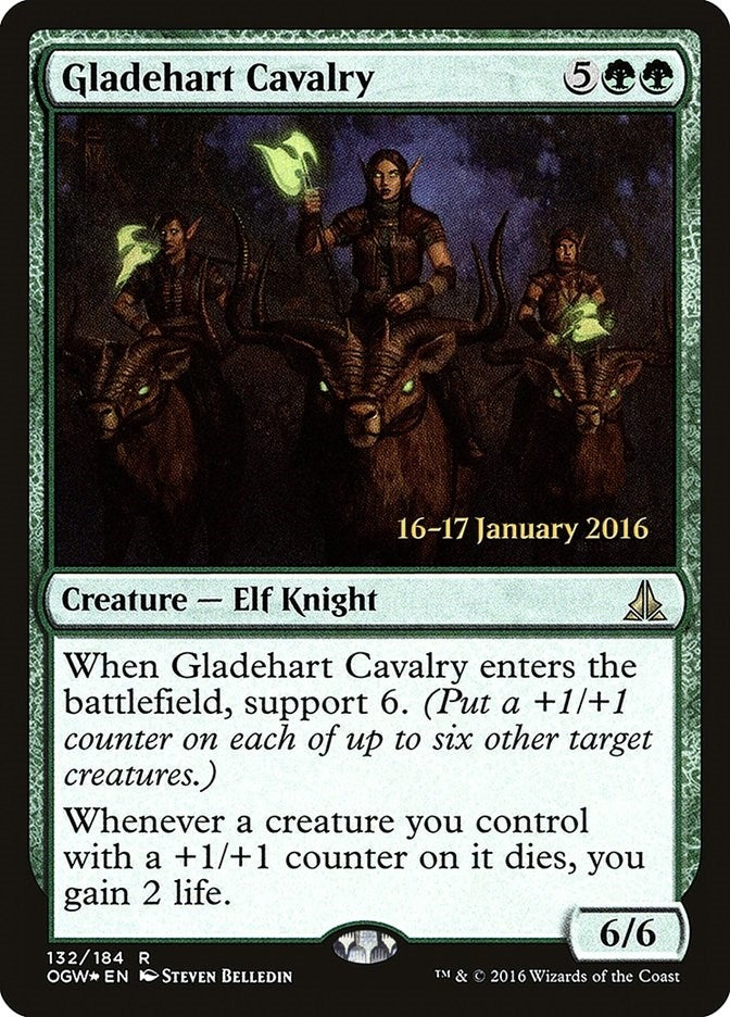 Image for Gladehart Cavalry (132) (Prerelease Cards) - Magic: The Gathering
