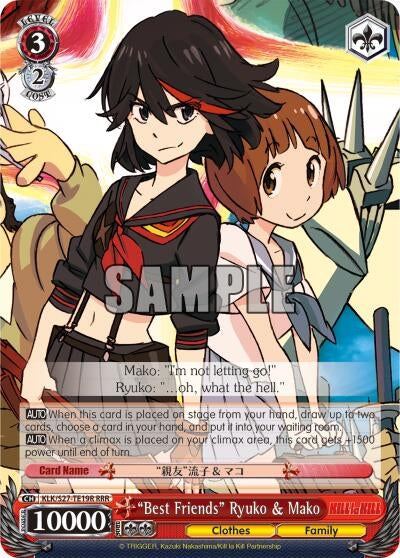 Image for "Best Friends" Ryuko & Mako (RRR) (KLK/S27-TE19R RRR) (KILL la KILL) - Weiss Schwarz