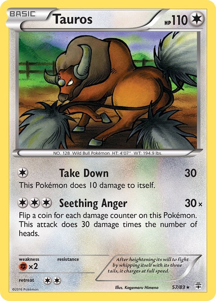 Image for Tauros (57/83) (GEN) - Pokemon