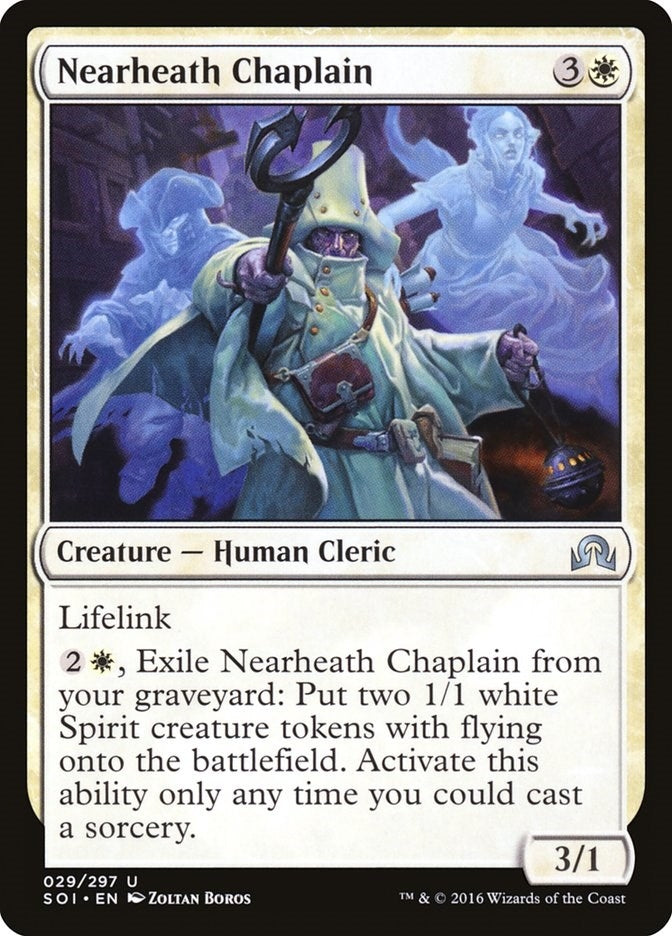 Image for Nearheath Chaplain (29) (Shadows over Innistrad) - Magic: The Gathering