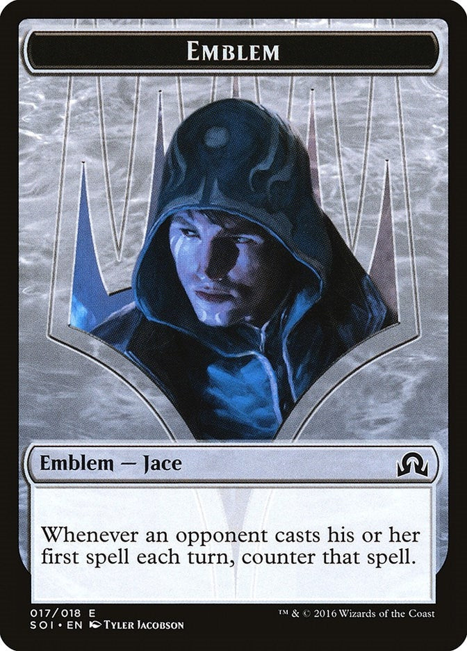 Image for Emblem - Jace, Unraveler of Secrets (17) (Shadows over Innistrad) - Magic: The Gathering