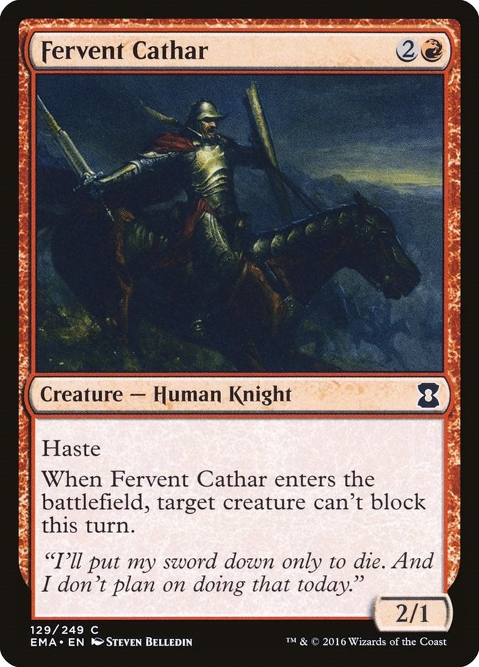 Image for Fervent Cathar (129) (Eternal Masters) - Magic: The Gathering