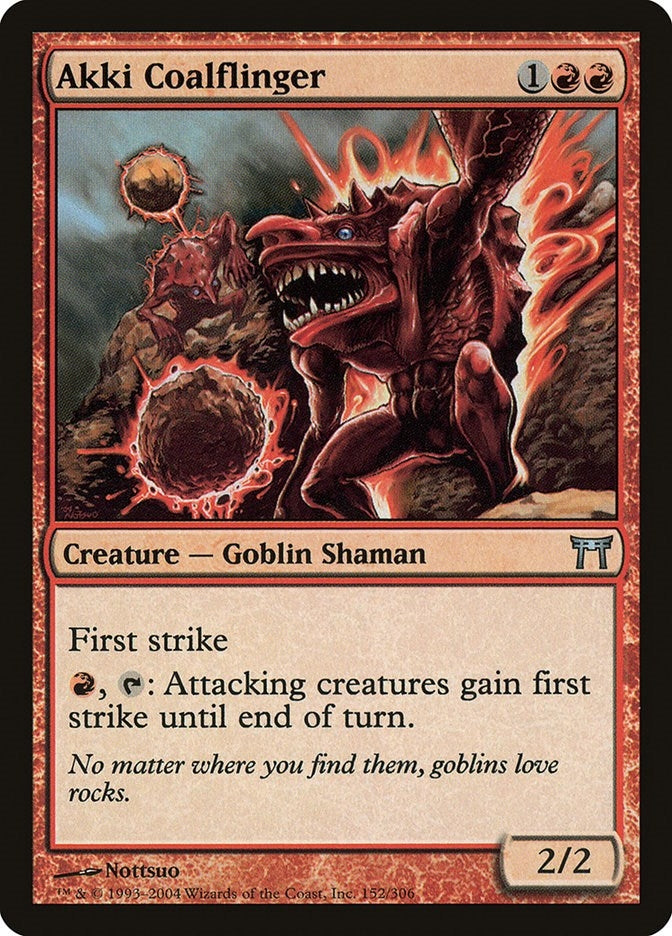 Image for Akki Coalflinger (152) (Champions of Kamigawa) - Magic: The Gathering