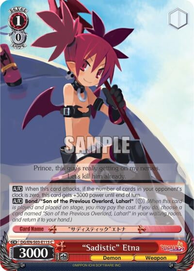 Image for "Sadistic" Etna (DG/EN-S03-E115 C) (Disgaea) - Weiss Schwarz