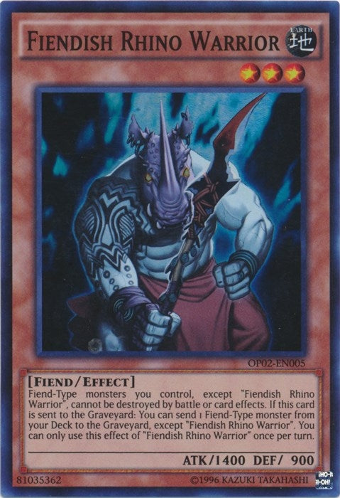 Image for Fiendish Rhino Warrior (OP02-EN005) (OP02) - YuGiOh