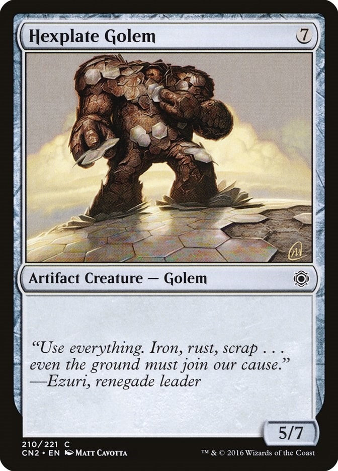Image for Hexplate Golem (210) (Conspiracy: Take the Crown) - Magic: The Gathering