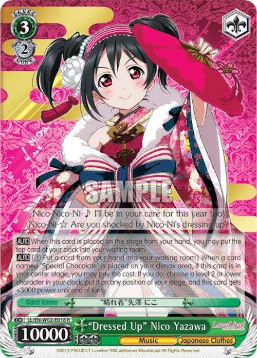 Image for "Dressed Up" Nico Yazawa (LL/EN-W02-E018 R) (Love Live! DX Vol.2) - Weiss Schwarz