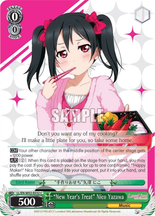Image for "New Year's Treat" Nico Yazawa (LL/EN-W02-E032 C) (Love Live! DX Vol.2) - Weiss Schwarz