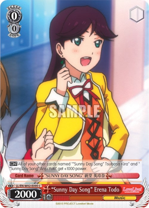 Image for "Sunny Day Song" Erena Todo (LL/EN-W02-E095 C) (Love Live! DX Vol.2) - Weiss Schwarz
