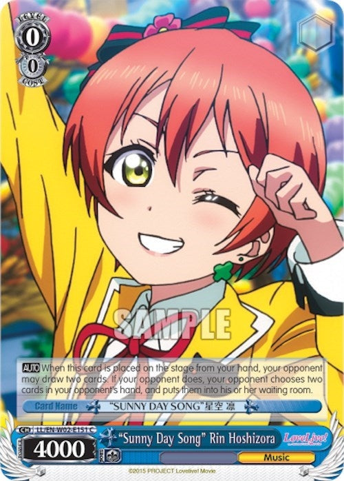 Image for "Sunny Day Song" Rin Hoshizora (LL/EN-W02-E151 C) (Love Live! DX Vol.2) - Weiss Schwarz