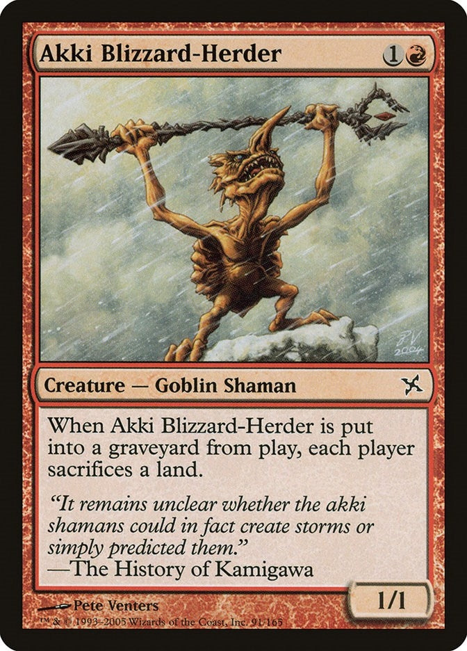 Image for Akki Blizzard-Herder (91) (Betrayers of Kamigawa) - Magic: The Gathering