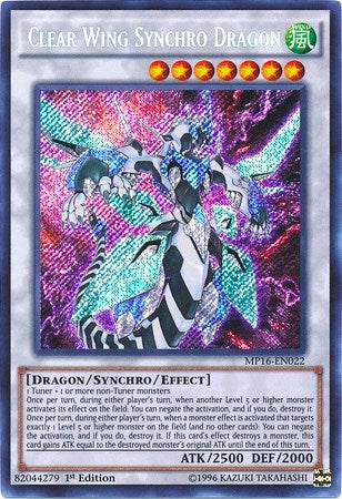 Image for Clear Wing Synchro Dragon (MP16-EN022) (MP16) - YuGiOh
