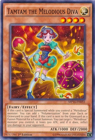 Image for Tamtam the Melodious Diva (MP16-EN055) (MP16) - YuGiOh
