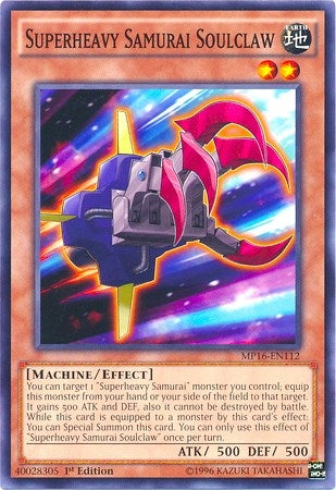 Image for Superheavy Samurai Soulclaw (MP16-EN112) (MP16) - YuGiOh