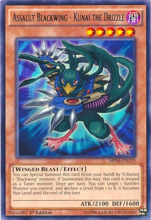 Image for Assault Blackwing - Kunai the Drizzle (MP16-EN119) (MP16) - YuGiOh