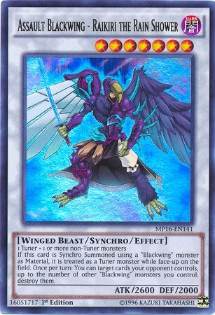 Image for Assault Blackwing - Raikiri the Rain Shower (MP16-EN141) (MP16) - YuGiOh