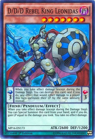 Image for D/D/D Rebel King Leonidas (MP16-EN173) (MP16) - YuGiOh