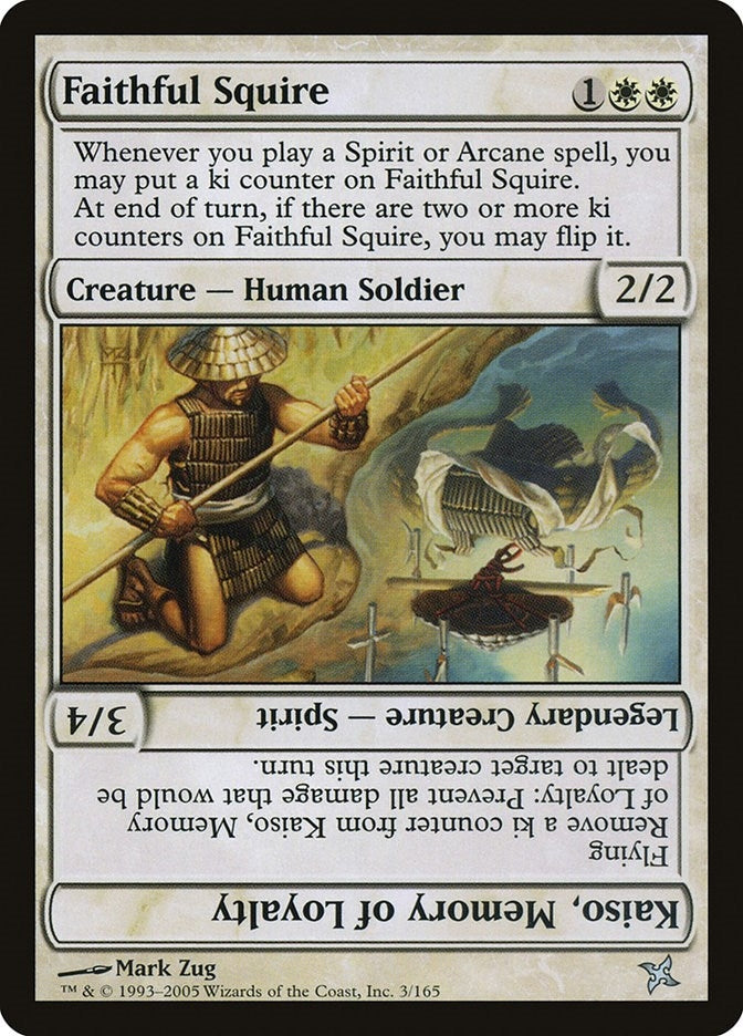 Image for Faithful Squire (3) (Betrayers of Kamigawa) - Magic: The Gathering