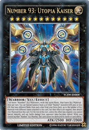 Image for Number 93: Utopia Kaiser (YCSW-EN009) (Yu-Gi-Oh! Championship Series Prize Cards) - YuGiOh