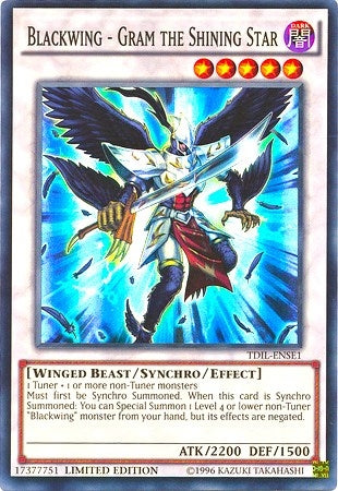Image for Blackwing - Gram the Shining Star (TDIL-ENSE1) (TDIL) - YuGiOh