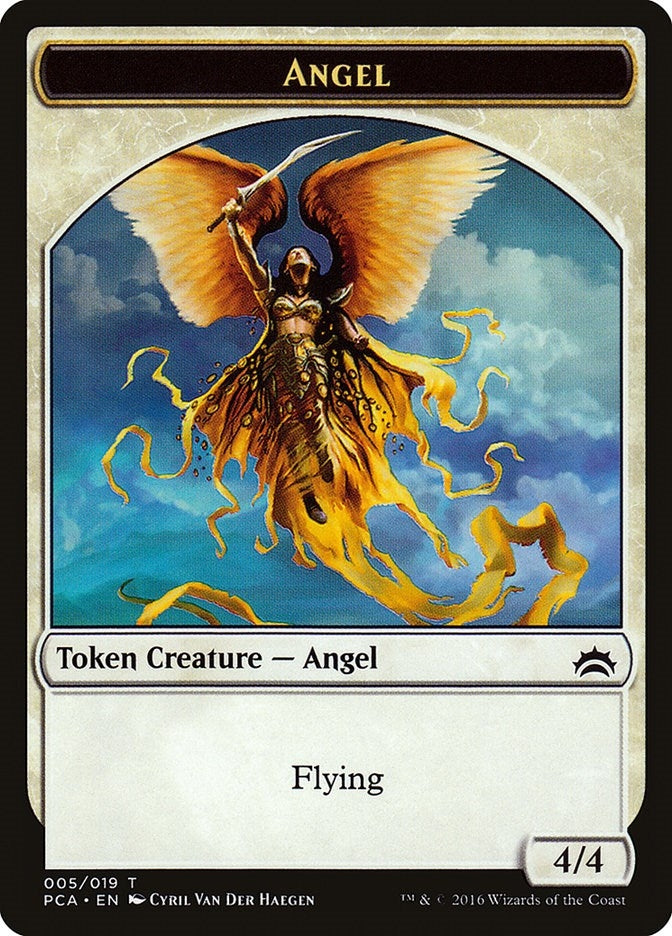 Image for Angel // Saproling Double-Sided Token (5 // 19) (Planechase Anthology) - Magic: The Gathering