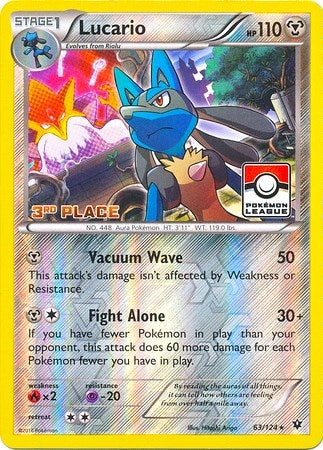 Image for Lucario - 63/124 (Pokemon League) [3rd Place] (063/124) (PR) - Pokemon