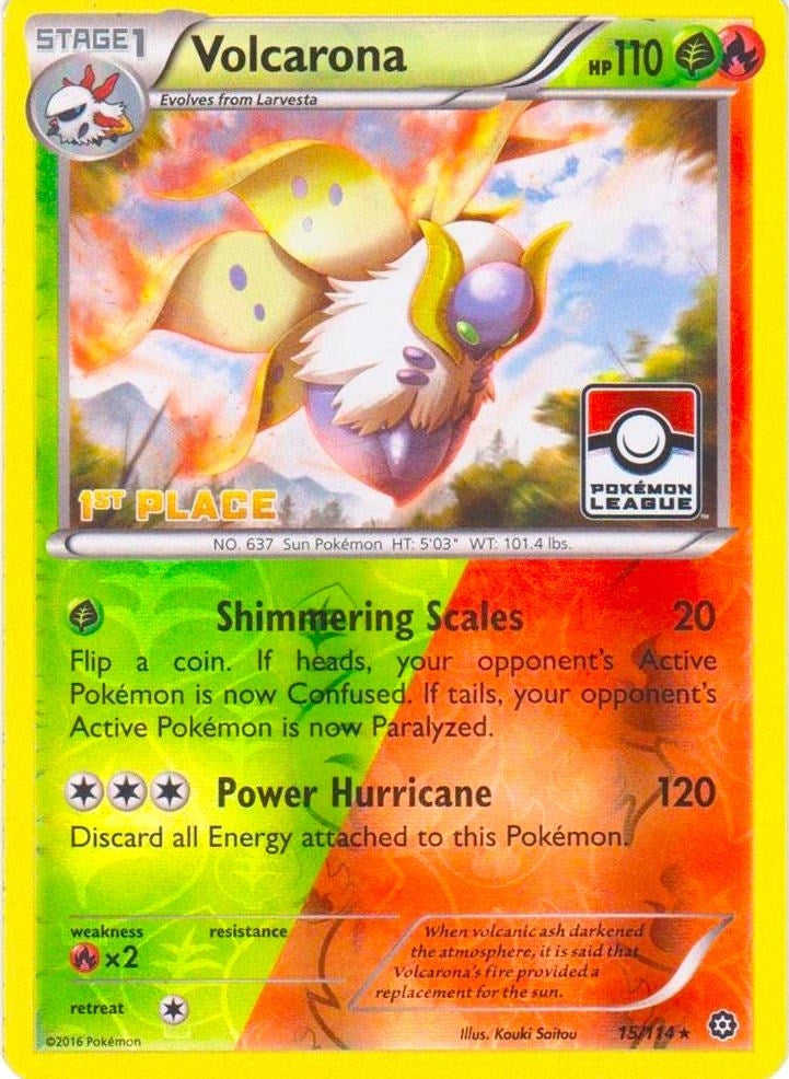Image for Volcarona - 15/114 (Pokemon League) [1st Place] (015/114) (PR) - Pokemon